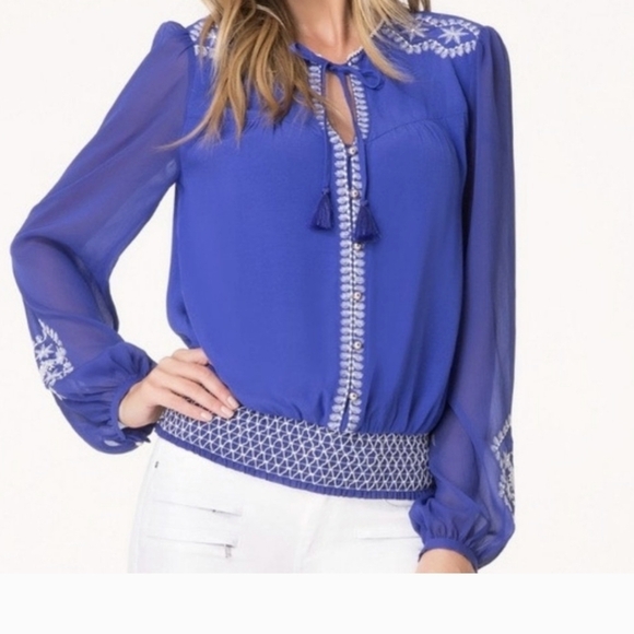 bebe Tops - Bebe Women's Size Small Embroidered Blouse New